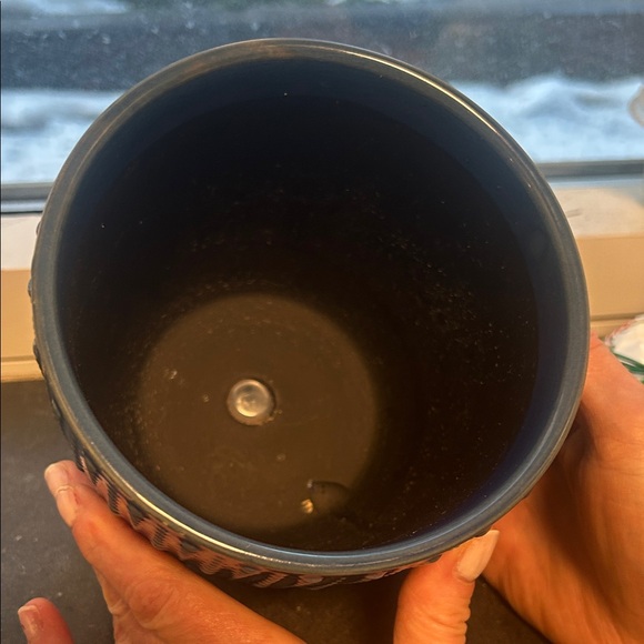 Elegant Blue Dotted Planter - Picture 2 of 6